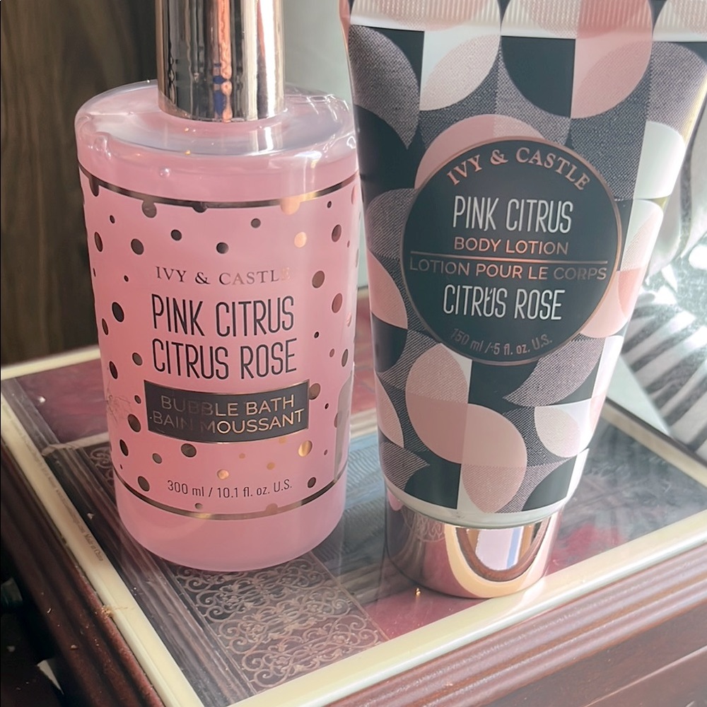 Ivy & Castle Pink Citrus Citrus Rose Set 2 pc